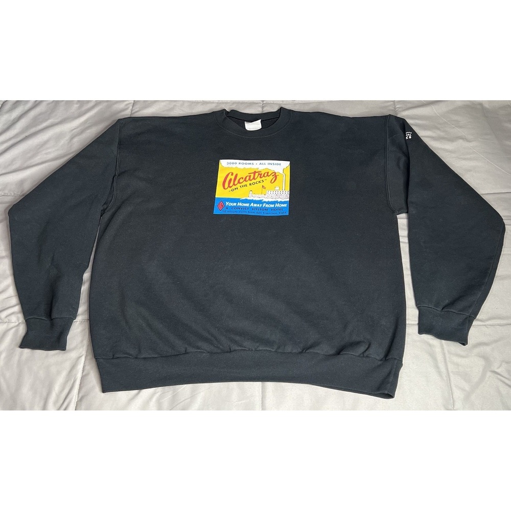 Alcatraz Sweatshirt Men Size XL Golden Gate National Park Sweater Vintage